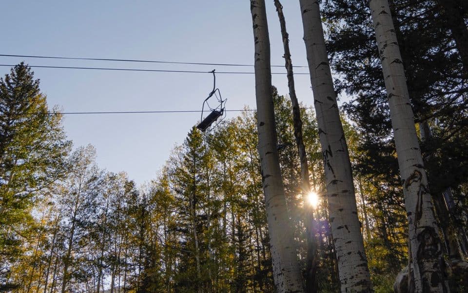 Chairlift in Fall