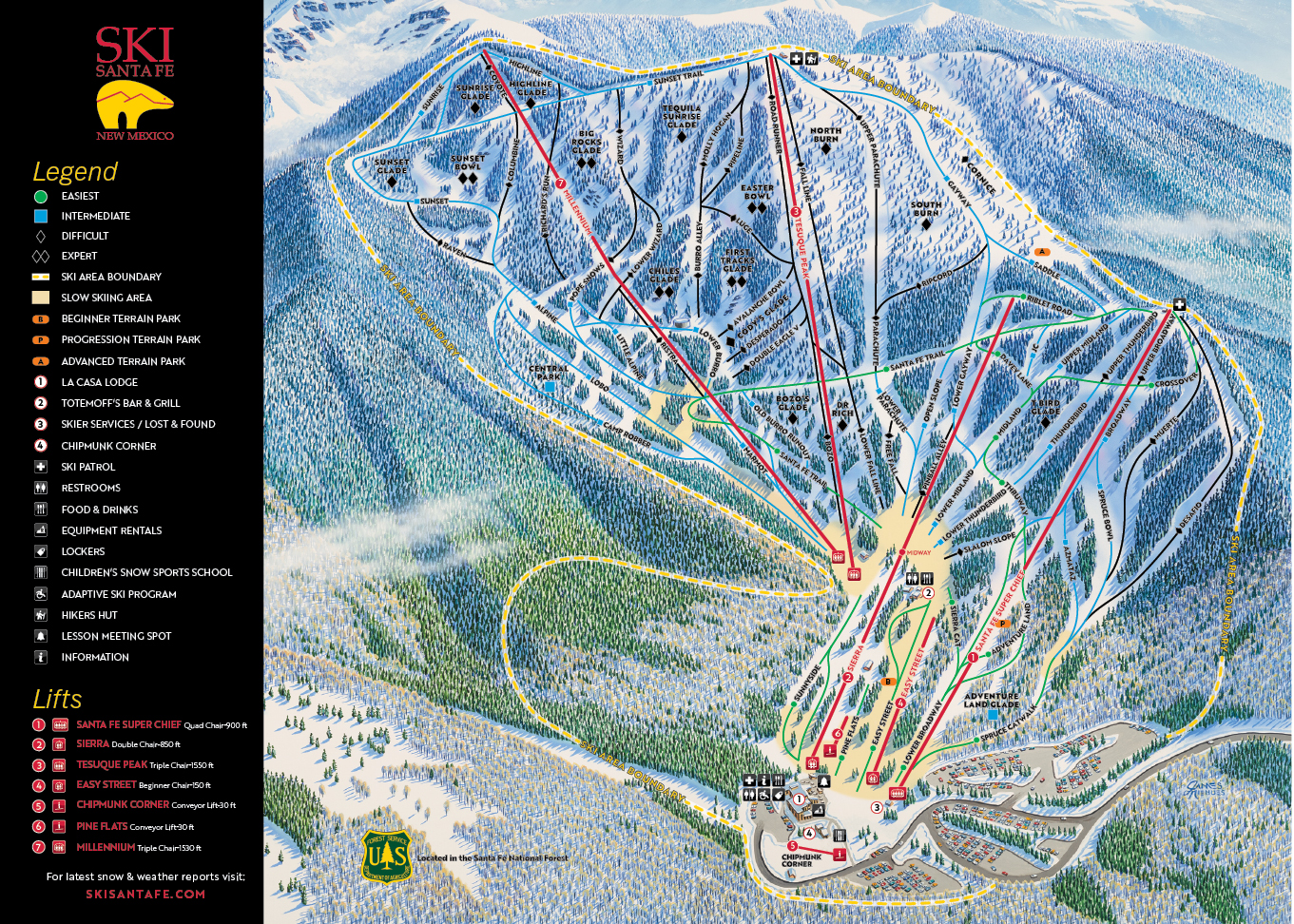 Trail Map & Grooming Report Ski Santa Fe